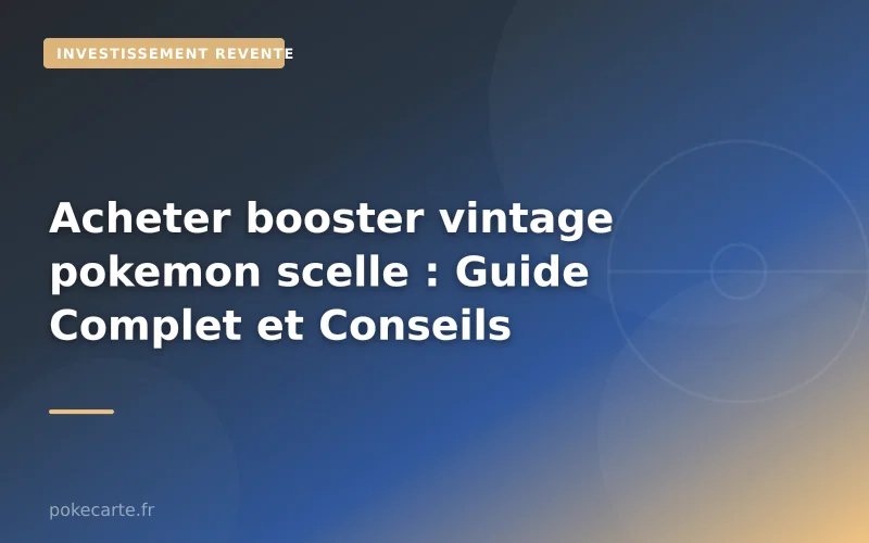Acheter booster vintage pokemon scelle : Guide Complet et Conseils
