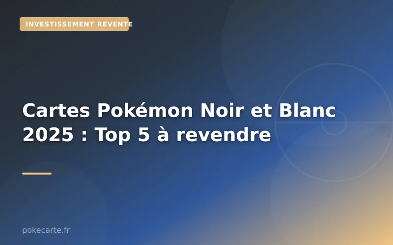 Cartes Pokémon Noir et Blanc 2025 : Top 5 à revendre