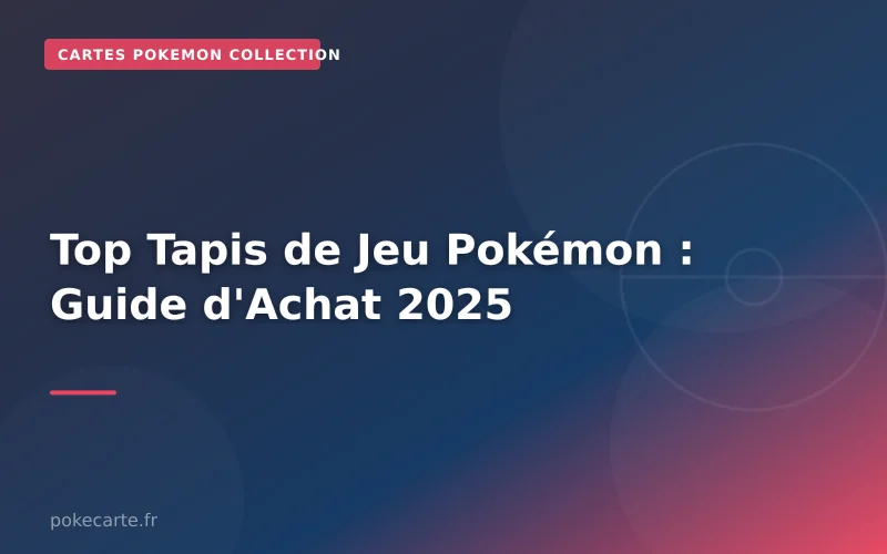 Top Tapis de Jeu Pokémon : Guide d'Achat 2025