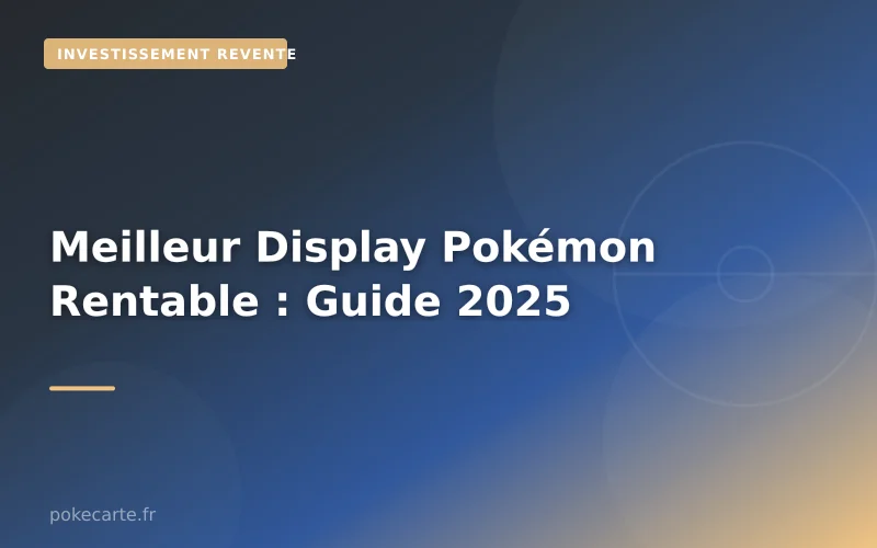 Meilleur Display Pokémon Rentable : Guide 2025