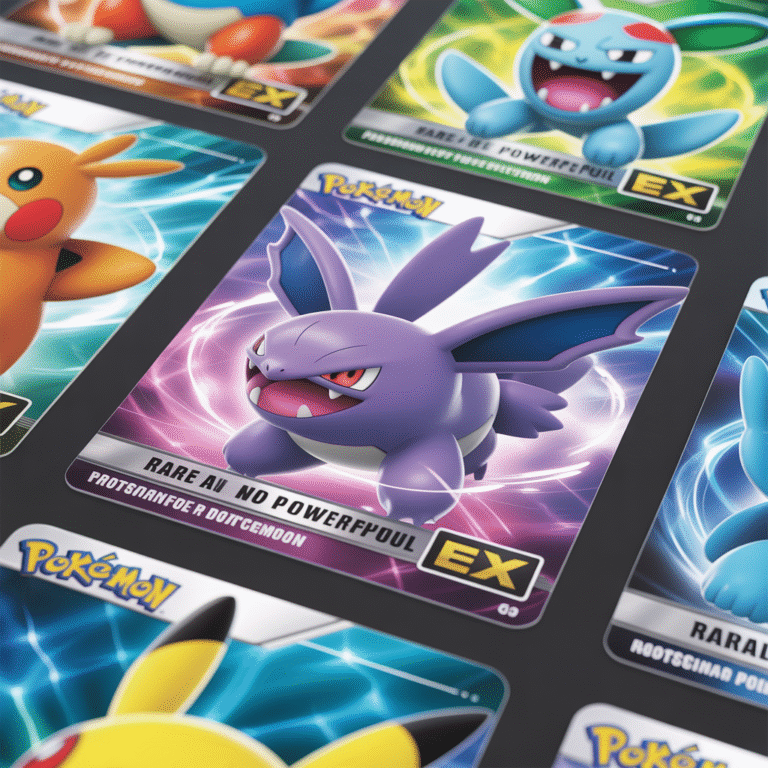 Cartes Pokémon EX rares en illustrations Full Art vibrantes et photoréalistes en gros plan