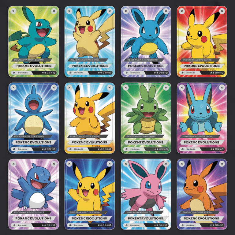 Photorealistic Pokémon Evolutions Prismatic cards with shimmering holographic effects