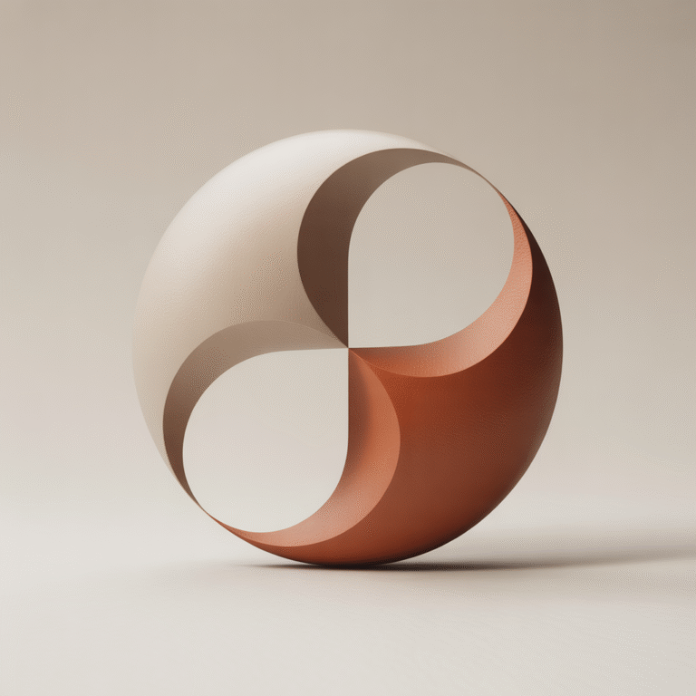 Élégant design abstrait minimaliste avec formes dynamiques sur fond neutre