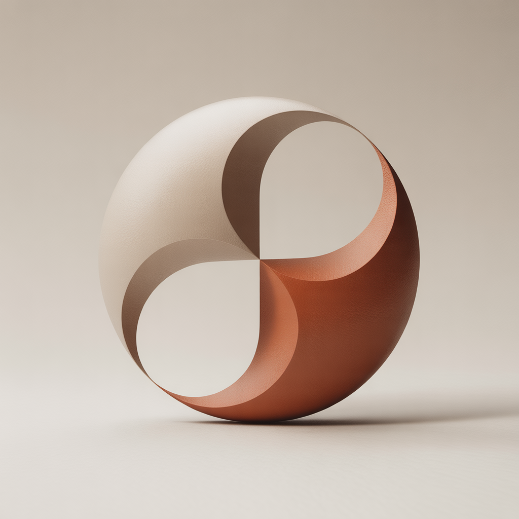 Élégant design abstrait minimaliste avec formes dynamiques sur fond neutre